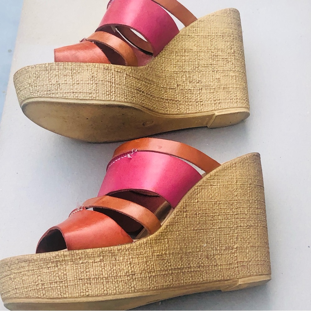 Colorful Italian Strappy Platform Sandals